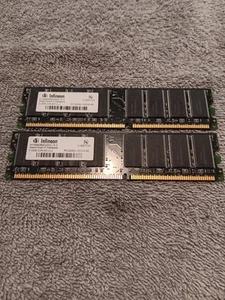 Infineon 1GB (2X512) DDR-400 PC3200U RAM - Afbeelding 1 van 3