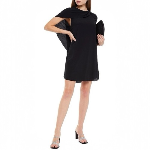 Mini Abito Rosso Valentino Effetto Capo Annodato Crepe De Chine IT42 Nuovo con etichette