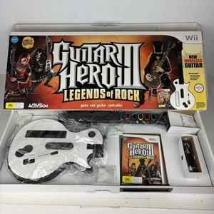 NEW Nintendo Wii Guitar Hero 3 Legends of Rock Bundle w/ Box. - Bild 1 von 15