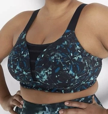 Sutiã Lane Bryant LIVI SPORTS SEM FIO Suporte Completo AZUL TAMANHO 42DDD - Imagem 1 de 4