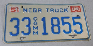 Camión comercial Nebraska 1995 matrícula - Imagen 1 de 1