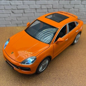 2019/2025 Porsche Cayenne 4 Door SUV - 1:24 Diecast Model With Box - Orange - Picture 1 of 9