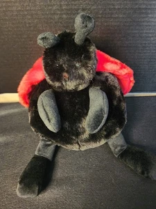 2011 UNIPAK STUFF TOYS Retired Plumpee Black and Red Lady Bug 11. Inch Tall - Picture 1 of 8