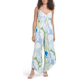 Japna Women's Medium Floral Print Sleeveless Wide Leg Jumpsuit - Picture 1 of 10