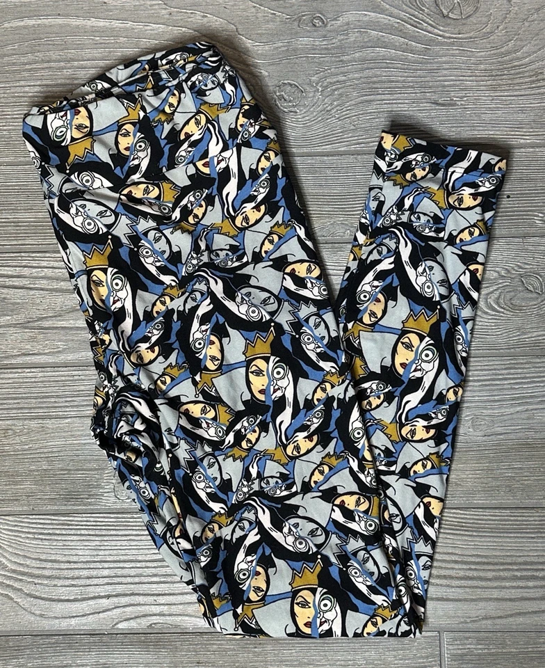 NOVA Leggings Lularoe TC Disney Villains Alta Curvilínea Branca de Neve Rainha Má - Imagem 1 de 1
