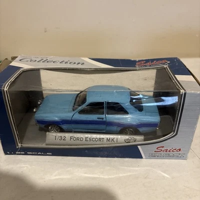 Saico 1/32 Scale Ford Escort RS2000 Mk1, Boxed, In Blue - Image 1 of 4