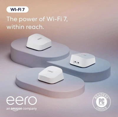 eero 7 Wi-Fi 7 Dual-Band Mesh Router (3 Pack) - White - Image 1 of 2