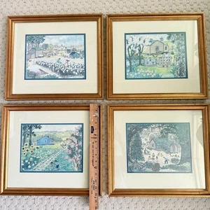 Ravanel Gaillard Framed Art Prints (4) Southern Farm Life Country Decor - Picture 1 of 8