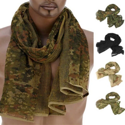 Mesh Scarf Sniper Face Veil Camping Hunting Multi Purpose Hiking Scarves - Image 1 of 4