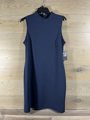 Sharagano Women’s Deep Navy Sleeveless Dress Size 6 New - Image 1 of 4