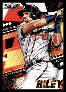 2022 Topps Fire #163 Austin Riley Atlanta Braves Baseball Card NM - Picture 1 of 2