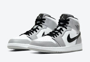 Nike Air Jordan 1 Mid Light Smoke Grey Black White Dior Size 7-12 554724-092
