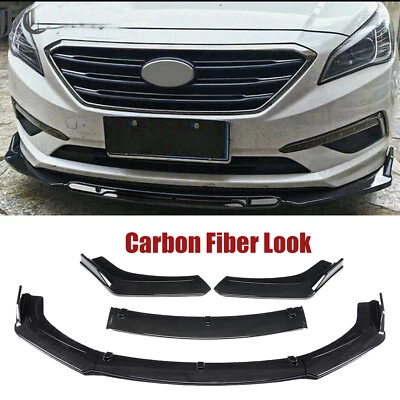 Front Bumper Lip Splitter Spoiler Carbon Fiber For Hyundai Sonata Body Kit - Image 1 of 4