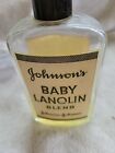 Bouteille en verre lanoline huile minérale vintage Johnson bébé avec bouchon en relief