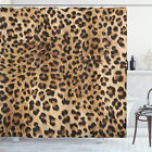 Leopard Print Shower Curtain Wild Animal Skin Print for Bathroom
