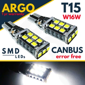 T15 W16W Reverse 921 955 Led Car Light Bulbs Xenon White Canbus Error Free 12v - Picture 1 of 14