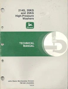 John Deere TM1580 Technical Manual 214G 20KG 25KG High-Pressure Washers - Picture 1 of 1