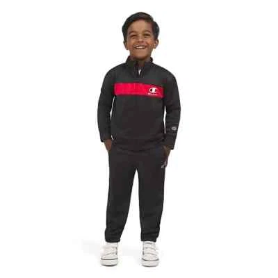Champion Logo  Black Boys 2-Piece Track Set  4T - Image 1 of 4