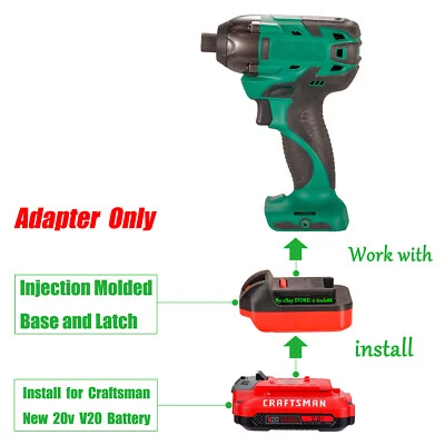 1x Adapter fits Craftsman V20 New 20v Battery to Masterforce BOOST 20-Volt Tools