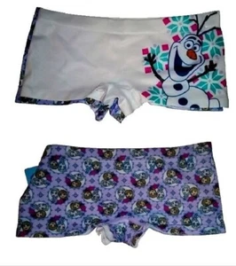 Disney Frozen Girls 2 Pack Size Seamless Boyshorts - Large 12 - Picture 1 of 3