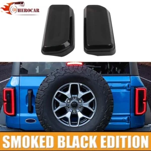 2x Rear Tail Light LED Lamp Cover Trim Decor For Ford Bronco 2021+ Smoked Black - Picture 1 of 8