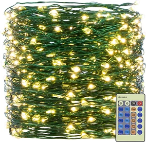Outdoor Indoor String Lights Christmas 500LED Warm White Fairy Lights 164Ft Gree - Picture 1 of 12