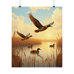 Marshy Mallards Duck Print Waterfowl wall art - Picture 1 of 10