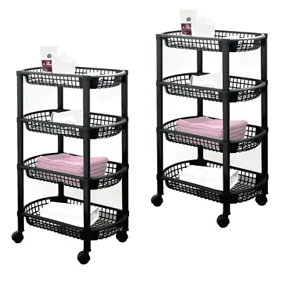 2er Set Carro con Ruedas 4 Archivos Nieschenwagen Ruedas (Revestimiento Plástico - Imagen 1 de 3