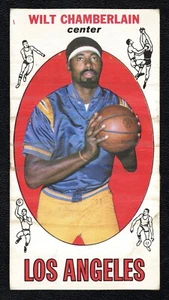 Tarjeta 1969 Topps 1 Wilt Chamberlain centrada arrugada extraíble Dirt Lakers - Imagen 1 de 2