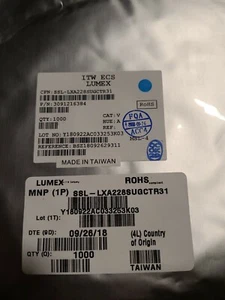 Reel Of 1000 Lumex SSL-LXA228SUGTCTR31 LED'S - Picture 1 of 1