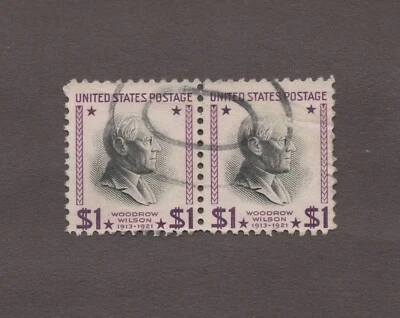 US Stamps, 1938, Sc # 832 1 Dollar, Nice Pair - Image 1 of 4