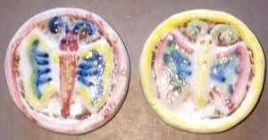 A. D. 1850---CHINA--SIAM---PORCELAIN GAMBLING TOKEN---BUTTERFLY---dia. 25 mm. - Picture 1 of 2