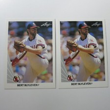 Bert Blyleven (2) 1990 Leaf #63 California Angels HOF