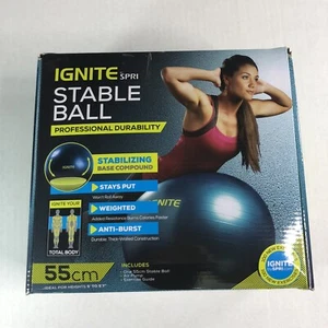 Ignite by SPRI Stable Ball 55cm Professional Durability W/Pump & Exercise Guide - Picture 1 of 4