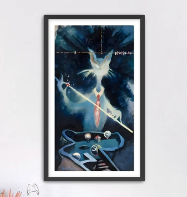 The Cat From The Wrong Side Of The Tracks | Midnight Paintings Framed Art Print - Image 1 of 4