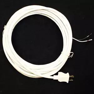 Cable de alimentación para aspiradora vertical Oreck XL XL2 30' 2 CABLES blanco 58-5805-91 - Imagen 1 de 1