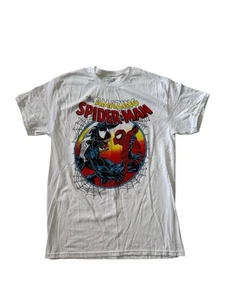 Camiseta blanca Marvel The Amazing Spider-Man 100 % algodón para hombre talla mediana usada en excelente estado - Imagen 1 de 9