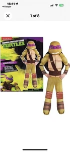 Donatello Ninja Schildkröte Kostüm Halloween Verkleiden Spielen SM Kind Nickelodeon - Bild 1 von 11