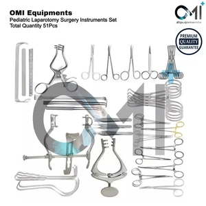 Pediatric Laparotomy Surgery Set 51 Pcs Medical Surgical Instruments Stainless - Picture 1 of 4