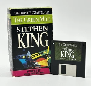 The Green Mile 6 Book Box Set w/3.5” Floppy Disc Screen Saver Stephen King 1996 - Foto 1 di 14