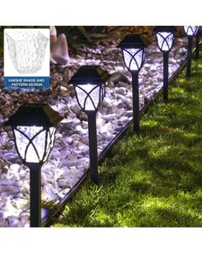 Solar Powered Outdoor Waterproof Walkway Lights(Pack of 6) | Solar Garden - Picture 1 of 8