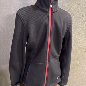 Spyder Damen grau und orange Kern Pullover durchgehender Reißverschluss Größe Large - Bild 1 von 6
