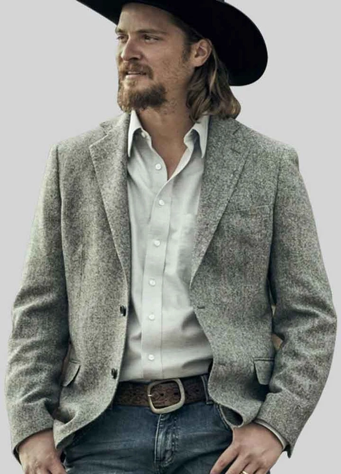Blazer de tweed espiga Wrangler Western Wear de colección para hombre 42 gris jaspeado años 80 90 Foto 1 de 4