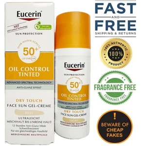 Eucerin Sun Protection Oil Control Gel-Cream Tinted Light SPF50+ 50 ml NEW - Picture 1 of 5