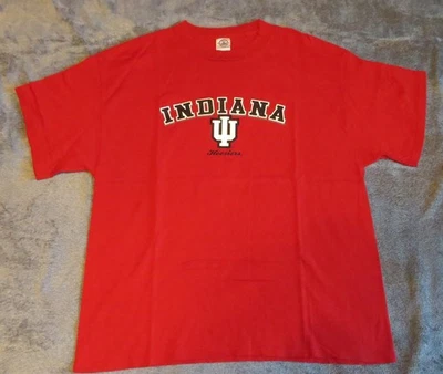 University of Indiana t shirt. Black and white letters on red. XL unisex. - Image 1 of 4