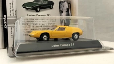 Modellino auto KYOSHO 1/64 Lotus Europa S1 giallo pressofuso nuovo - Immagine 1 di 4