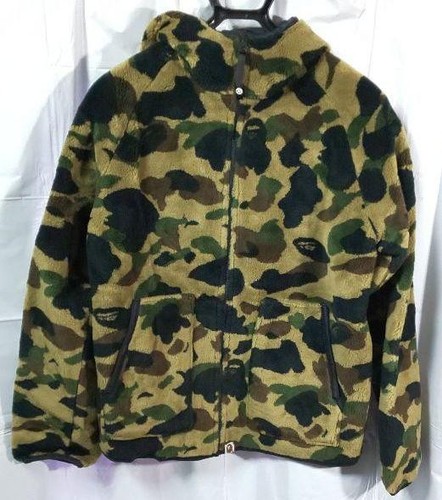 A BATHING APE (BAPE) Bape Camouflage Boa Jacket UOMO JP taglia M cappotto caldo mai