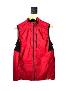 Smartwool Merino Sport Ultra Light Vest MEN Red Full Zip Casual Packable Medium - Picture 1 of 8