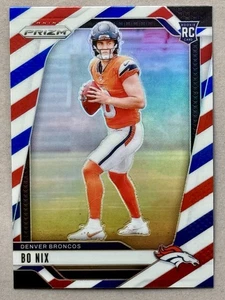 2024 Panini Prizm - Red White & Blue Prizm Rookies Bo Nix (RC) #309 Denver - Bild 1 von 2