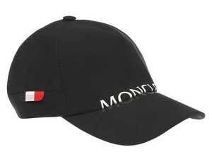 NEW MONCLER BLACK LOGO WED BASEBALL CAP HAT ONE SIZE RFID CODE - Picture 1 of 8